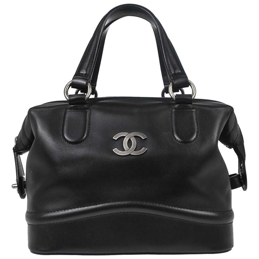 Chanel 2005-2006 Black Calfskin Country Ride Doctor Bag Handbag