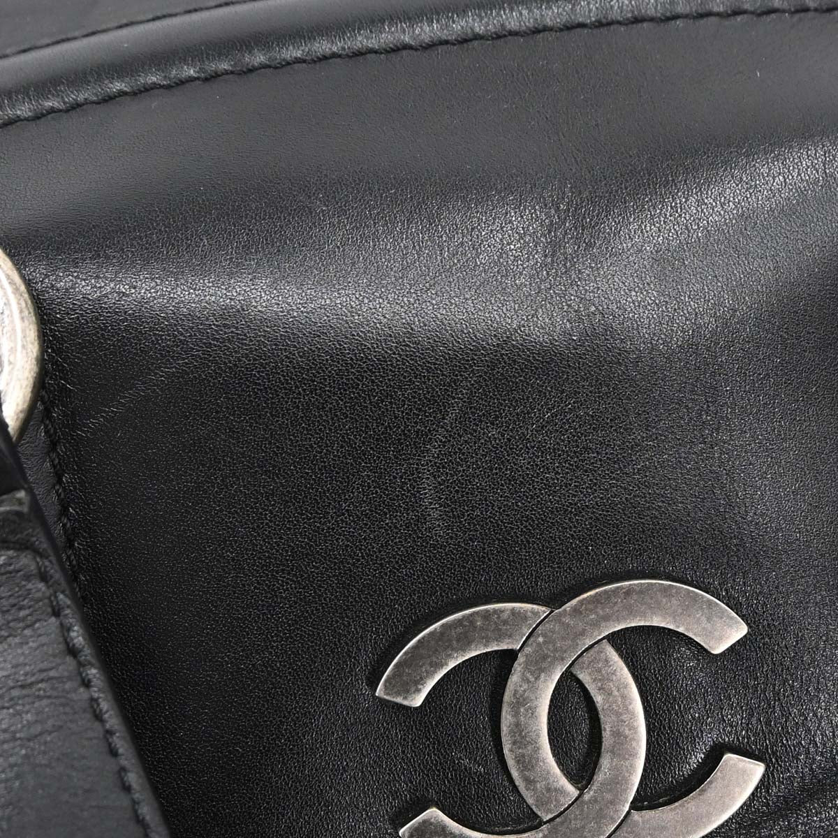 Chanel Black Calfskin Country Ride Doctor Bag Handbag
