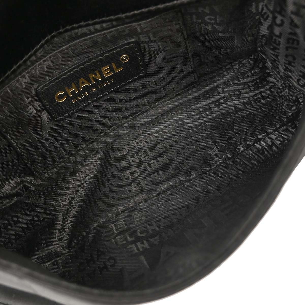 Chanel 2006-2008 Black Satin Camellia Choco Bar Shoulder Bag