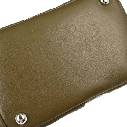 Chanel * Khaki Calfskin Python Cambon Ligne Tote Handbag