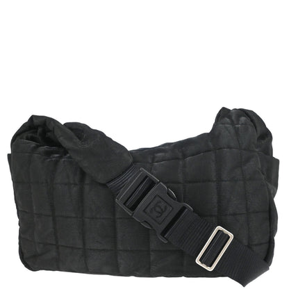 Chanel Black Quilted Nylon Sport Line Shoulder Bag