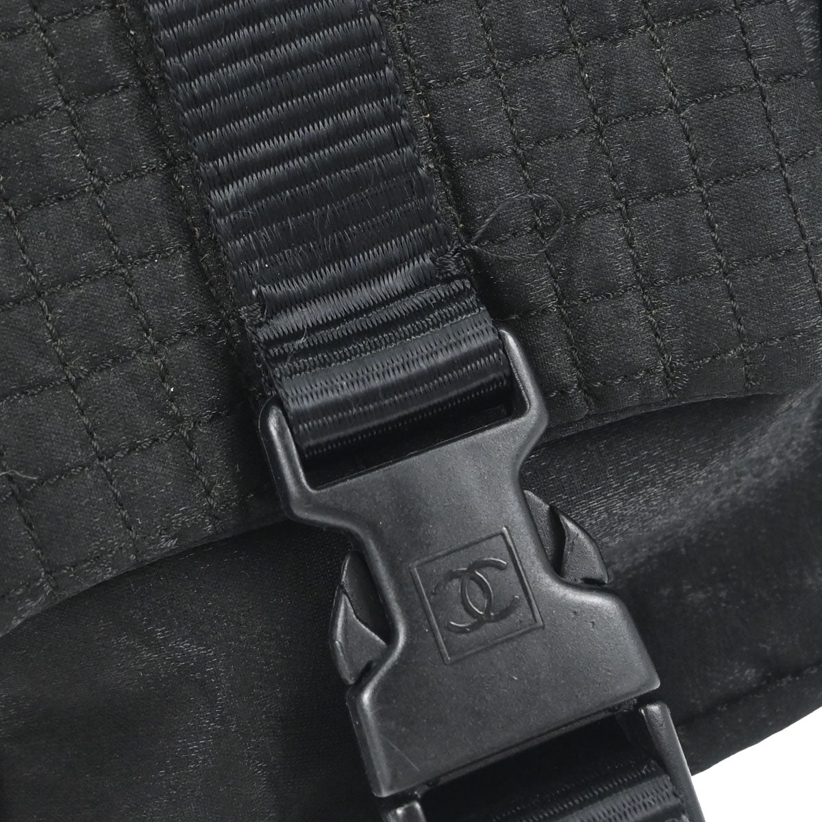 Chanel Black Quilted Nylon Sport Line Shoulder Bag