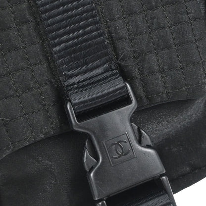 Chanel Black Quilted Nylon Sport Line Shoulder Bag