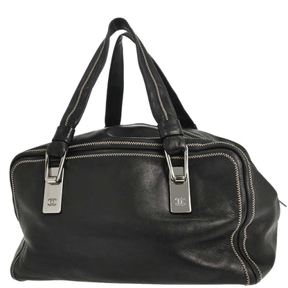 Chanel 2003-2004 Black Lambskin Stitch Handbag