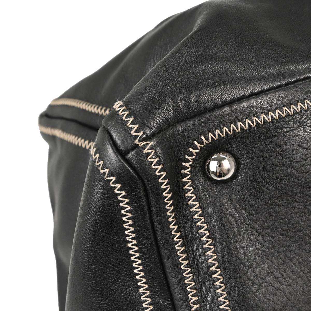 Chanel 2003-2004 Black Lambskin Stitch Handbag