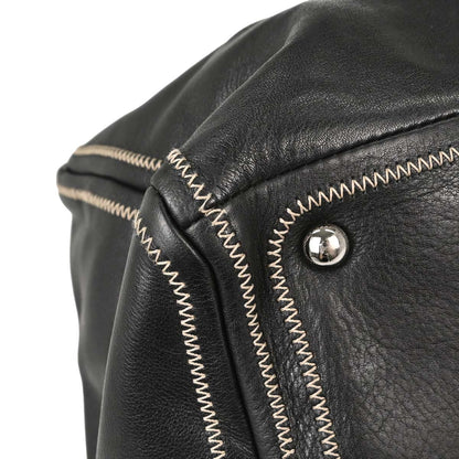 Chanel 2003-2004 Black Lambskin Stitch Handbag