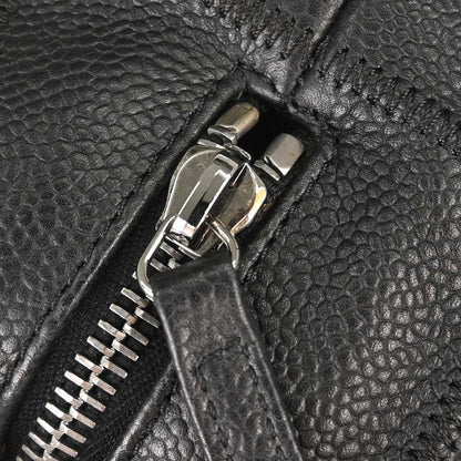 Chanel 2003-2004 Black Caviar Skin Choco Bar Wild Stitch Handbag