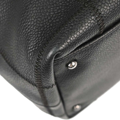 Chanel 2003-2004 Black Caviar Skin Choco Bar Wild Stitch Handbag