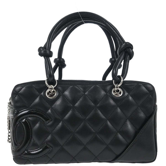 Chanel Black Calfskin Cambon Ligne Handbag