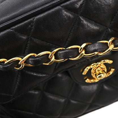 Chanel Black Lambskin Camera Bag Mini