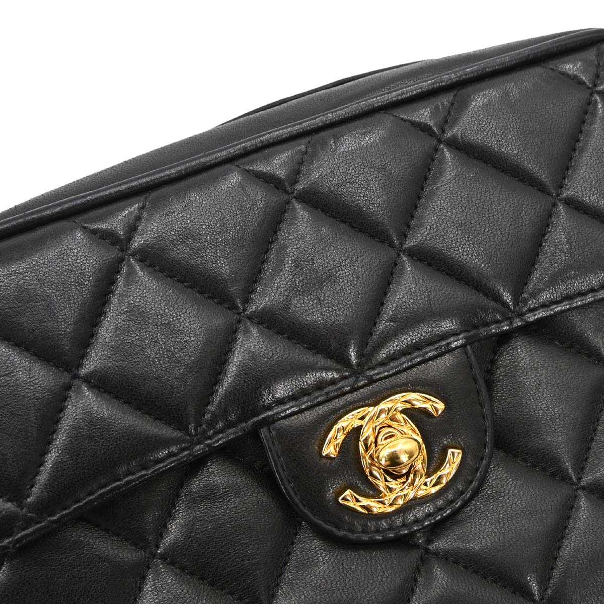 Chanel Black Lambskin Camera Bag Mini