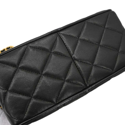 Chanel Black Lambskin Camera Bag Mini