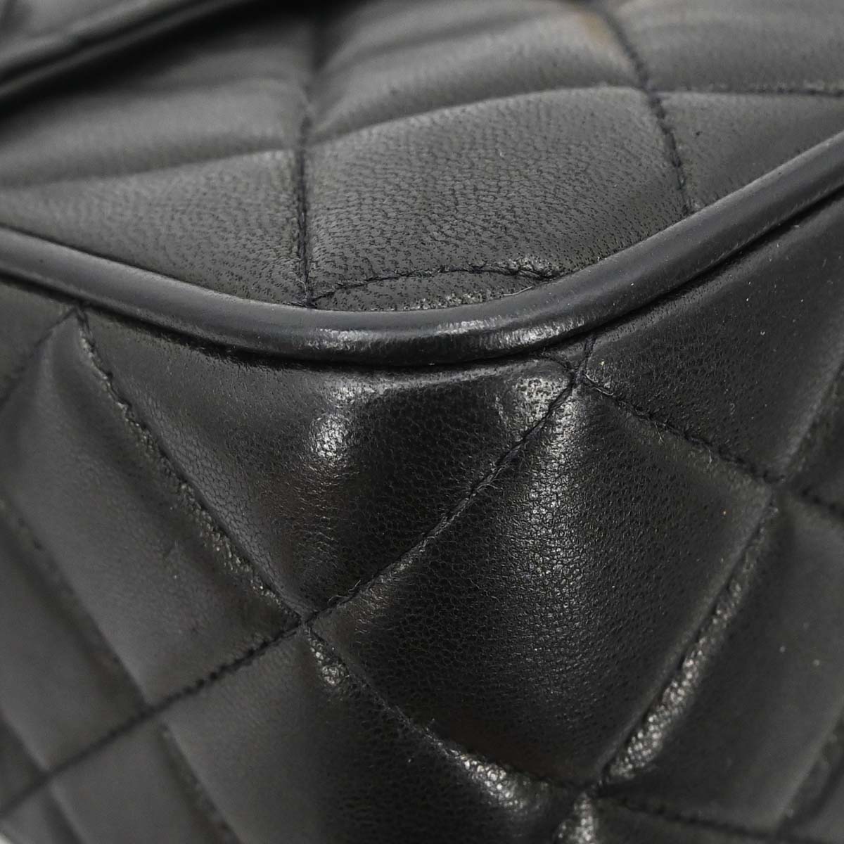 Chanel Black Lambskin Camera Bag Mini
