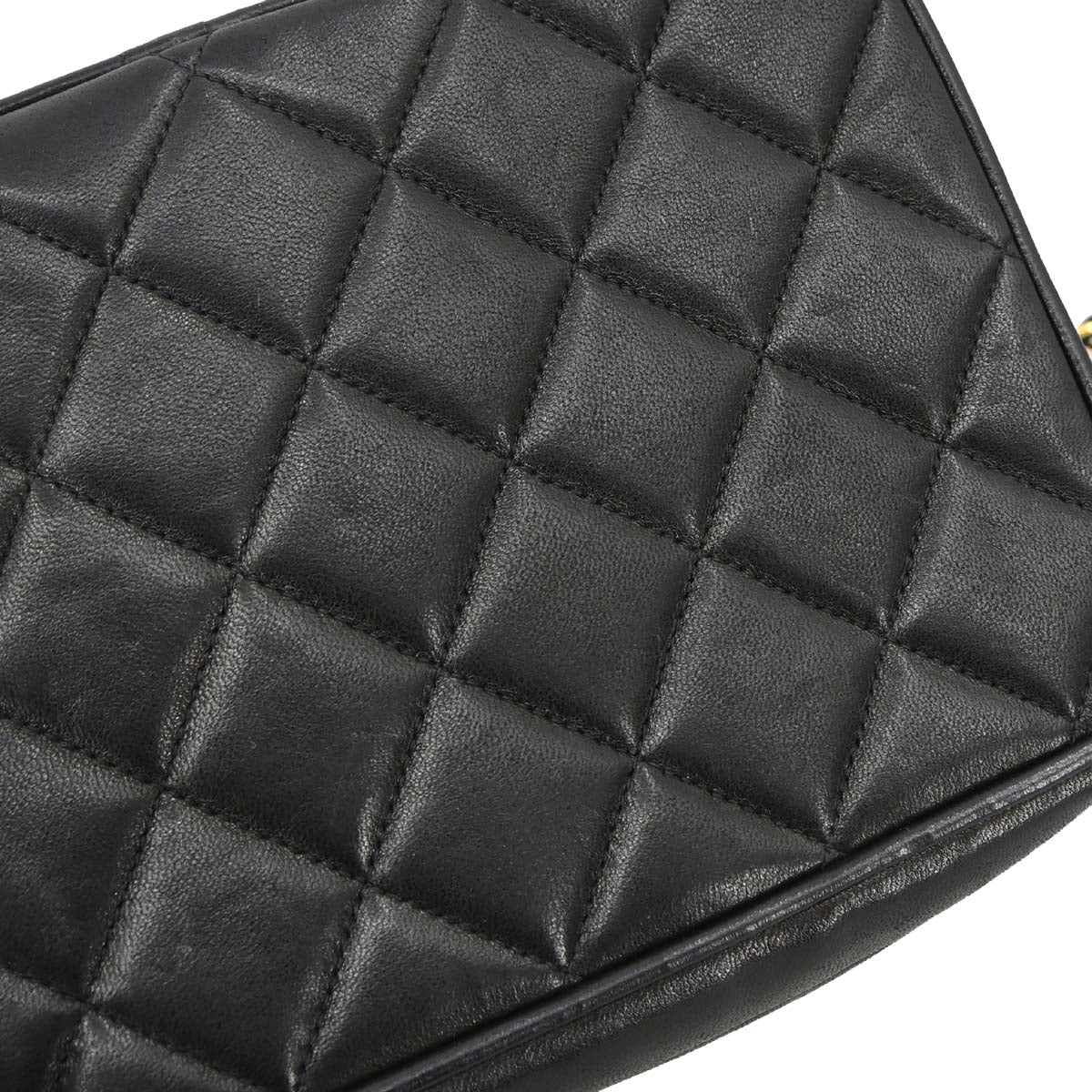 Chanel Black Lambskin Camera Bag Mini