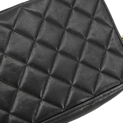 Chanel Black Lambskin Camera Bag Mini