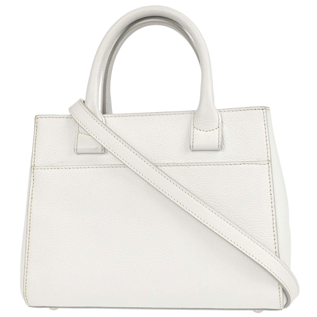 Chanel White Calfskin Neo Executive Cerf 2way Shoulder Tote Bag