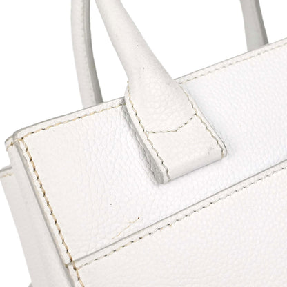 Chanel White Calfskin Neo Executive Cerf 2way Shoulder Tote Bag
