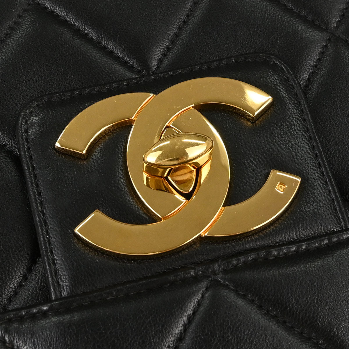 Chanel Black Lambskin Double Sided Handbag