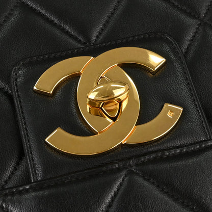 Chanel Black Lambskin Double Sided Handbag