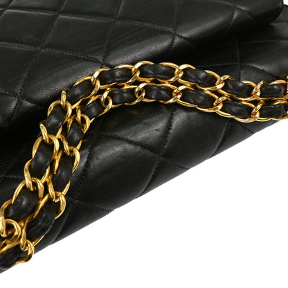 Chanel Black Lambskin Double Sided Handbag