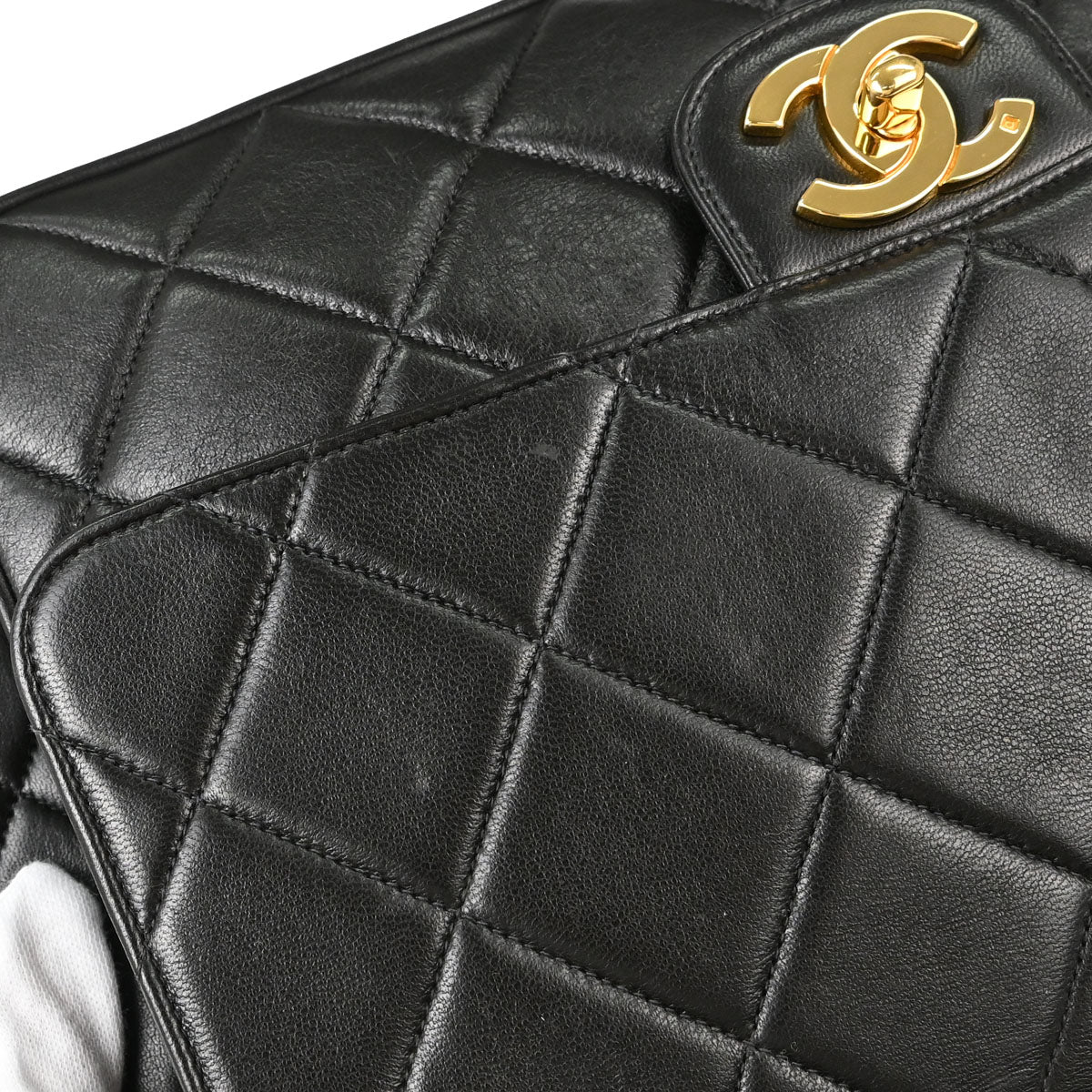 Chanel Black Lambskin Double Sided Handbag