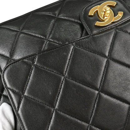 Chanel Black Lambskin Double Sided Handbag
