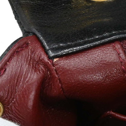 Chanel Black Lambskin Turnlock Small Full Flap Shoulder Bag