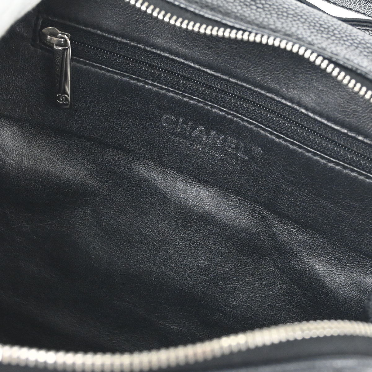 Chanel Black Caviar Skin Shoulder Bag