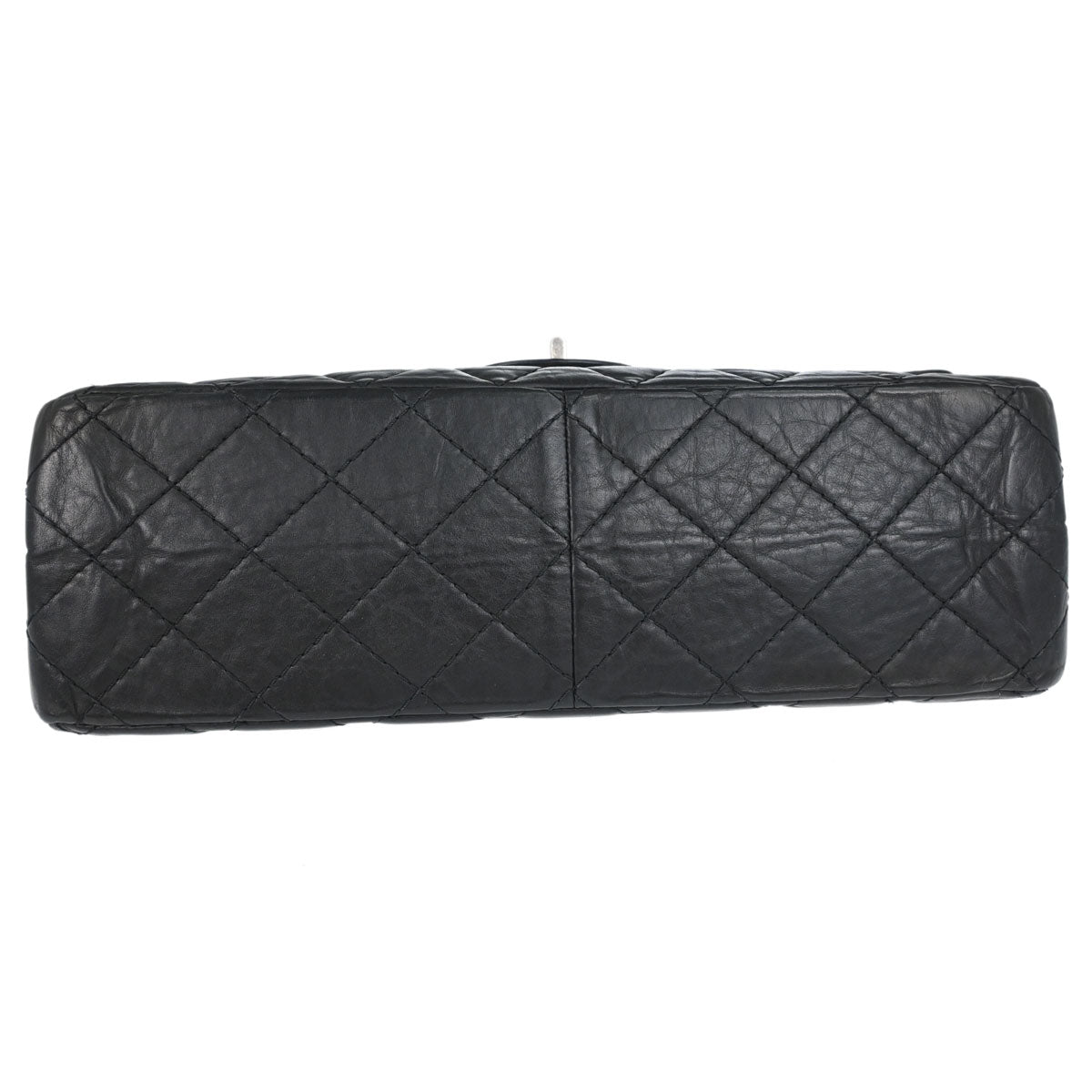 Chanel Black Calfskin 2.55 Classic Double Flap Shoulder Bag