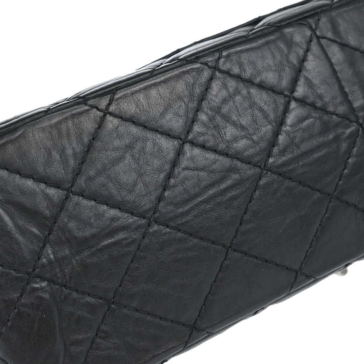 Chanel Black Calfskin 2.55 Classic Double Flap Shoulder Bag