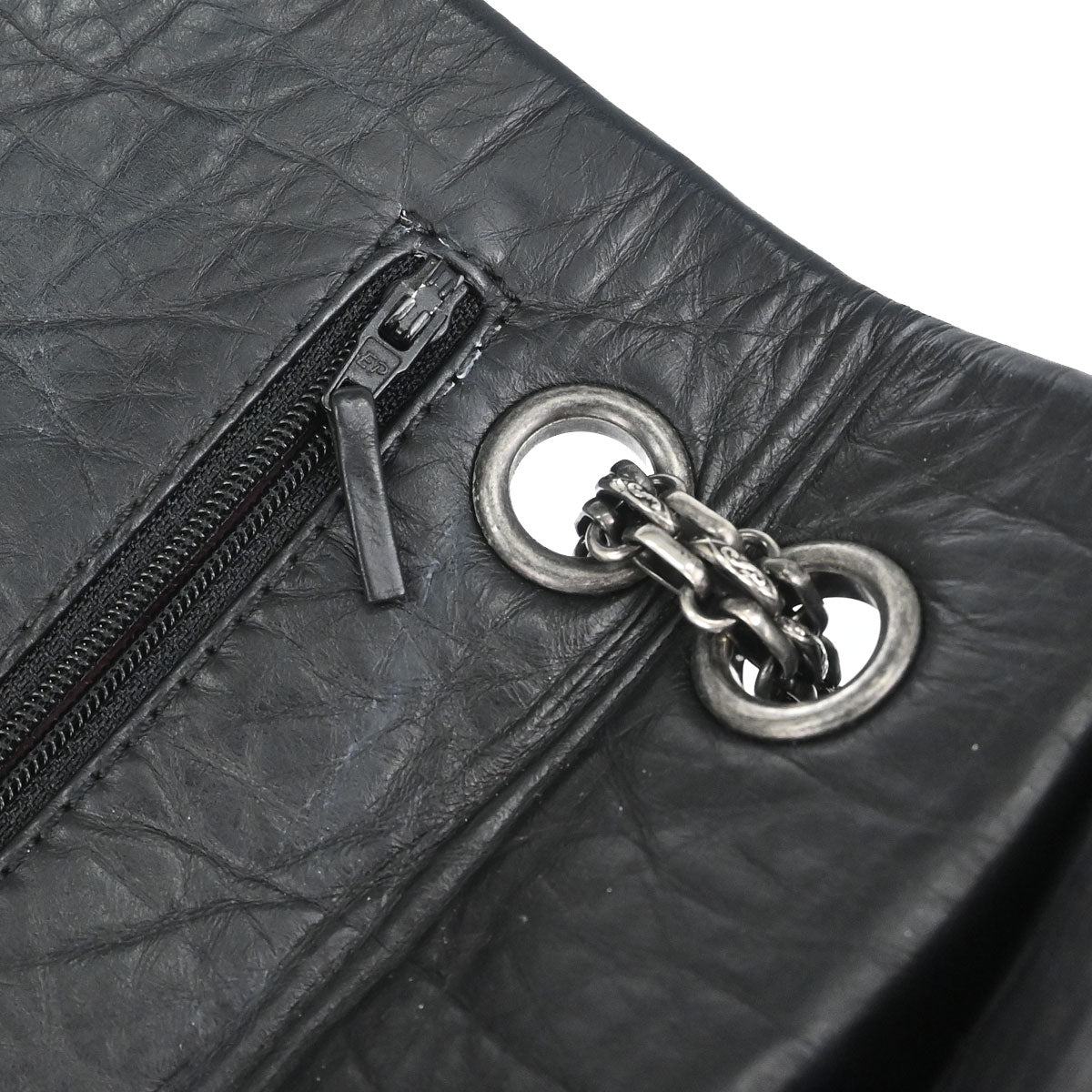 Chanel Black Calfskin 2.55 Classic Double Flap Shoulder Bag
