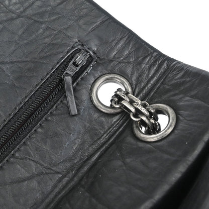 Chanel Black Calfskin 2.55 Classic Double Flap Shoulder Bag