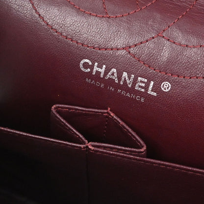 Chanel Black Calfskin 2.55 Classic Double Flap Shoulder Bag
