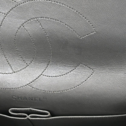 Chanel Silver Calfskin 2.55 Jumbo Classic Double Flap Shoulder Bag
