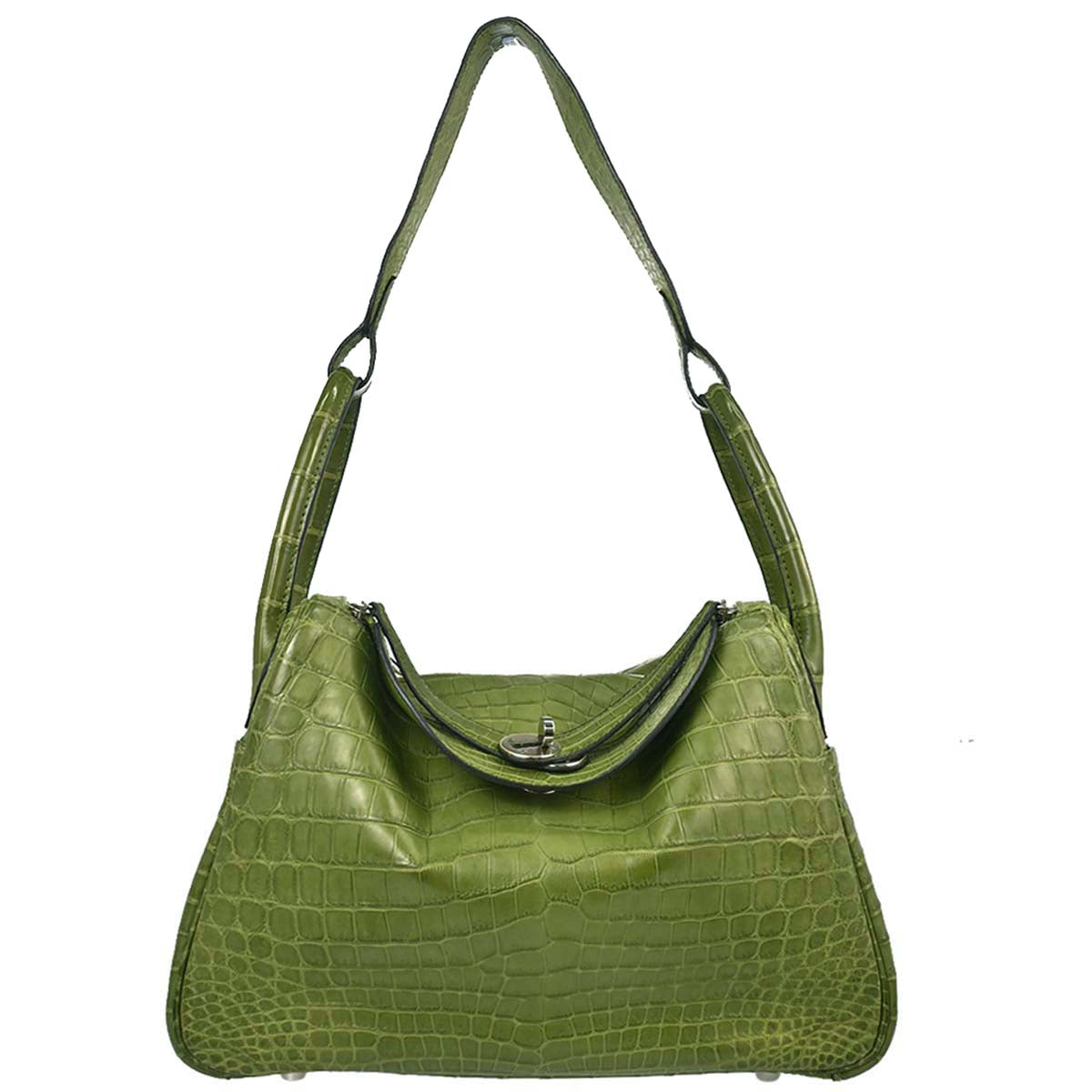 Hermes * Anis Green Niloticus Lindy 30 Shoulder Bag