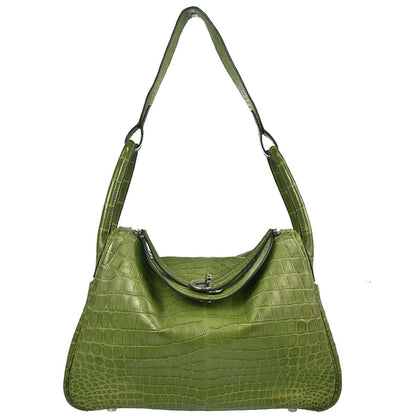 Hermes * Anis Green Niloticus Lindy 30 Shoulder Bag