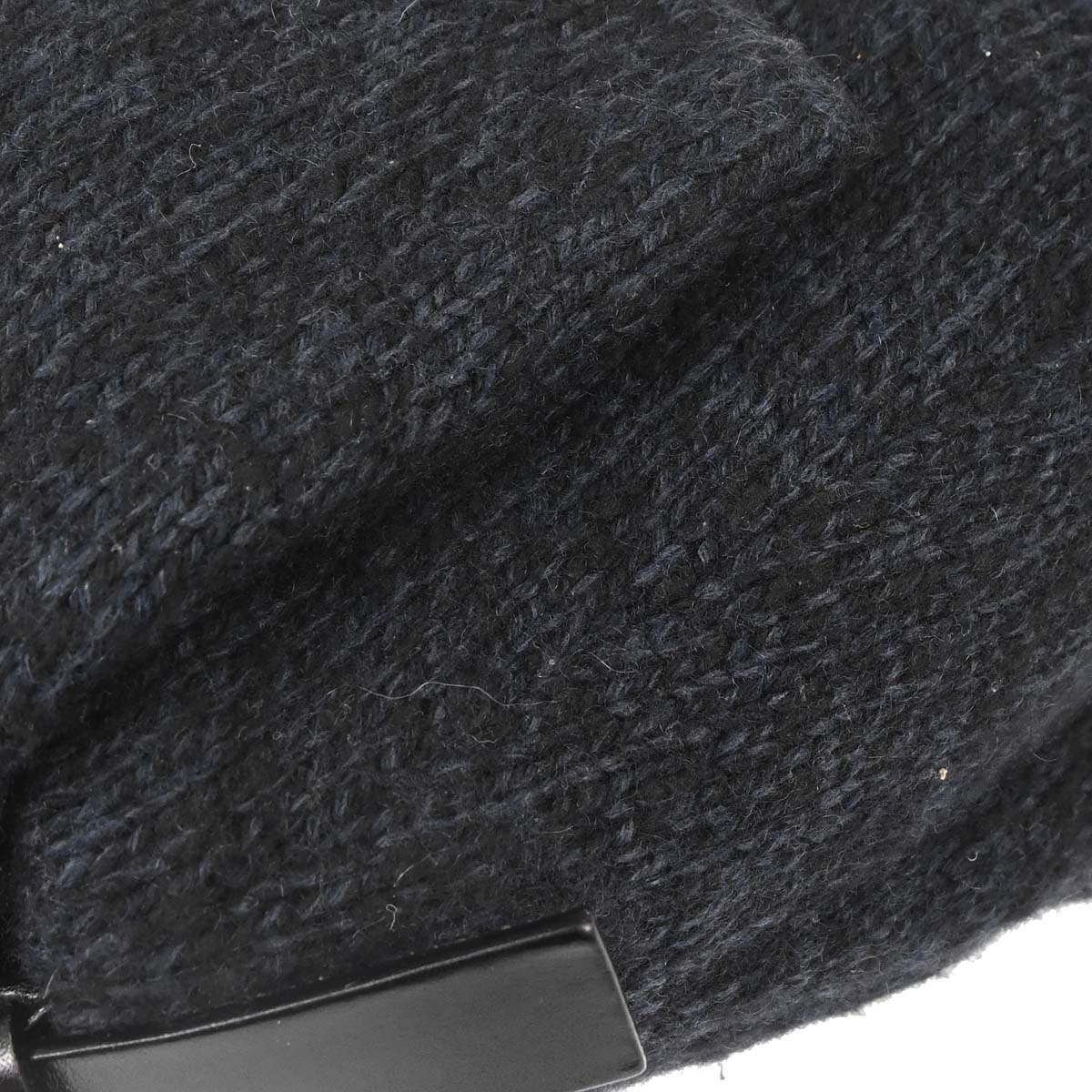 Fendi Black Wool Mamma Baguette Handbag