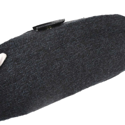 Fendi Black Wool Mamma Baguette Handbag