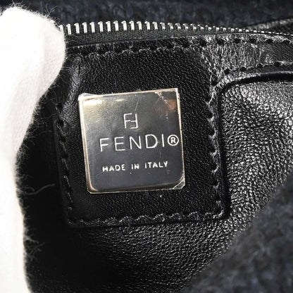 Fendi Black Wool Mamma Baguette Handbag