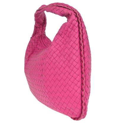 Bottega Veneta Pink Lambskin Intrecciato Hobo Handbag