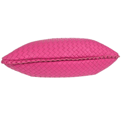 Bottega Veneta Pink Lambskin Intrecciato Hobo Handbag