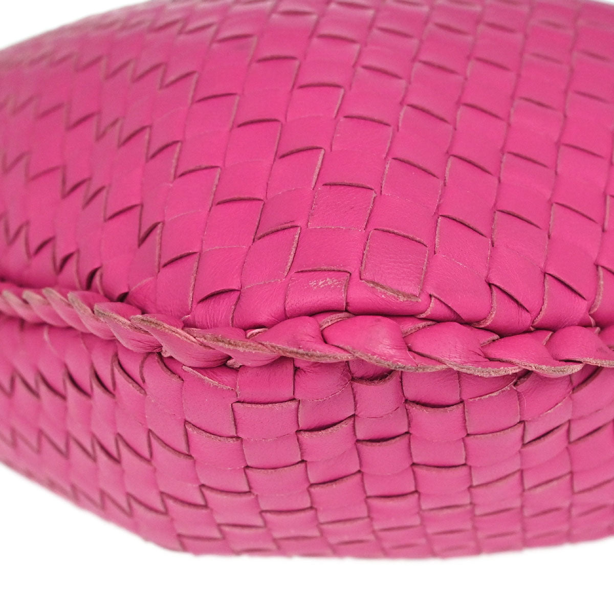 Bottega Veneta Pink Lambskin Intrecciato Hobo Handbag