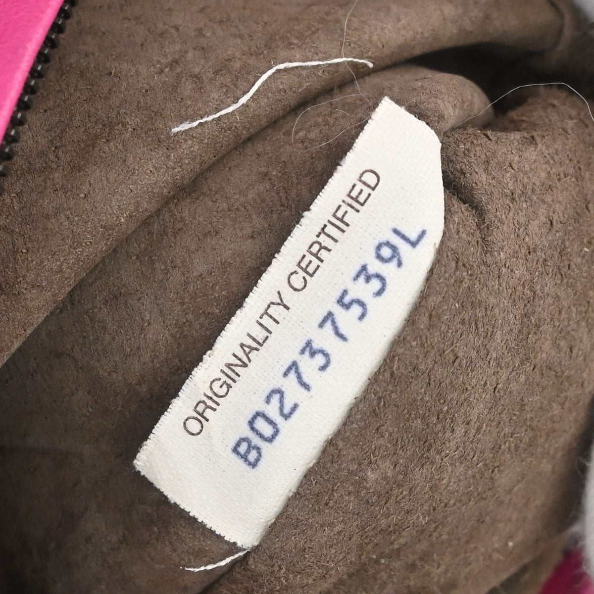 Bottega Veneta Pink Lambskin Intrecciato Hobo Handbag