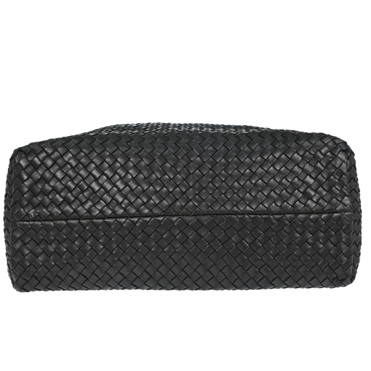 Bottega Veneta Black Lambskin Intrecciato Cabat MM Tote