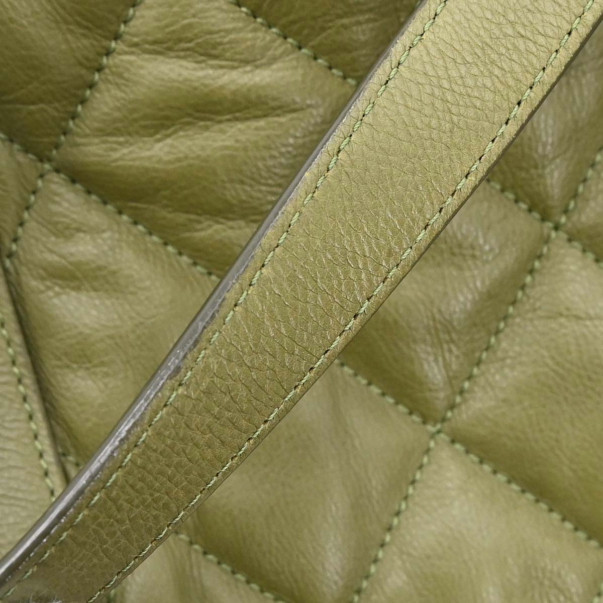 Chanel Green Calfskin Casual Riviera Bowling Bag 2way Shoulder Handbag