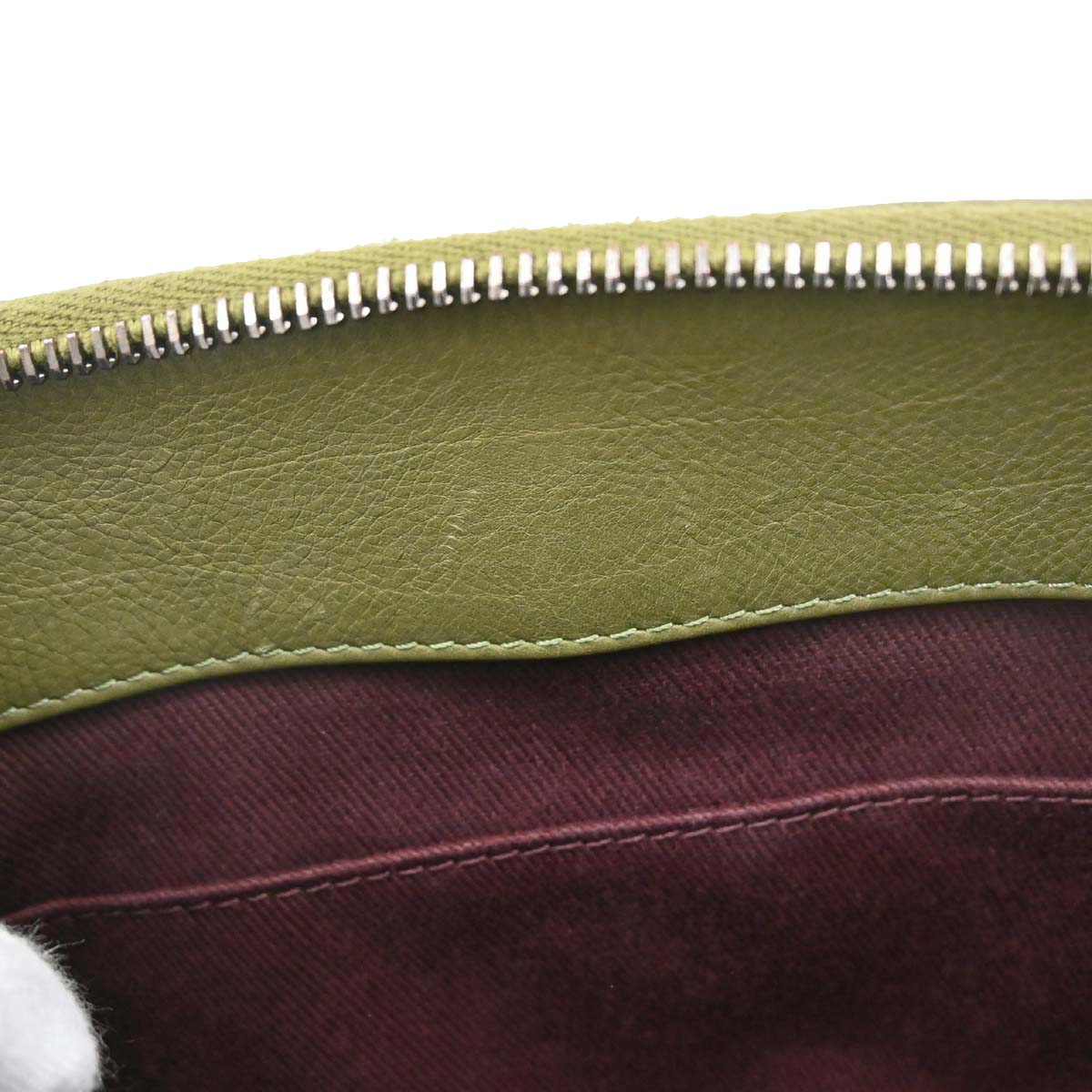 Chanel Green Calfskin Casual Riviera Bowling Bag 2way Shoulder Handbag