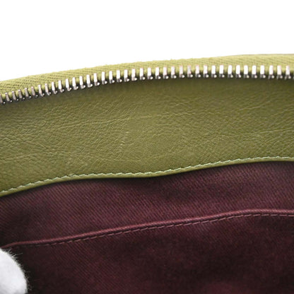 Chanel Green Calfskin Casual Riviera Bowling Bag 2way Shoulder Handbag