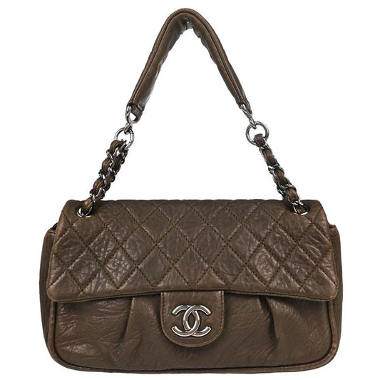 Chanel Brown Lambskin Lady Braid Handbag