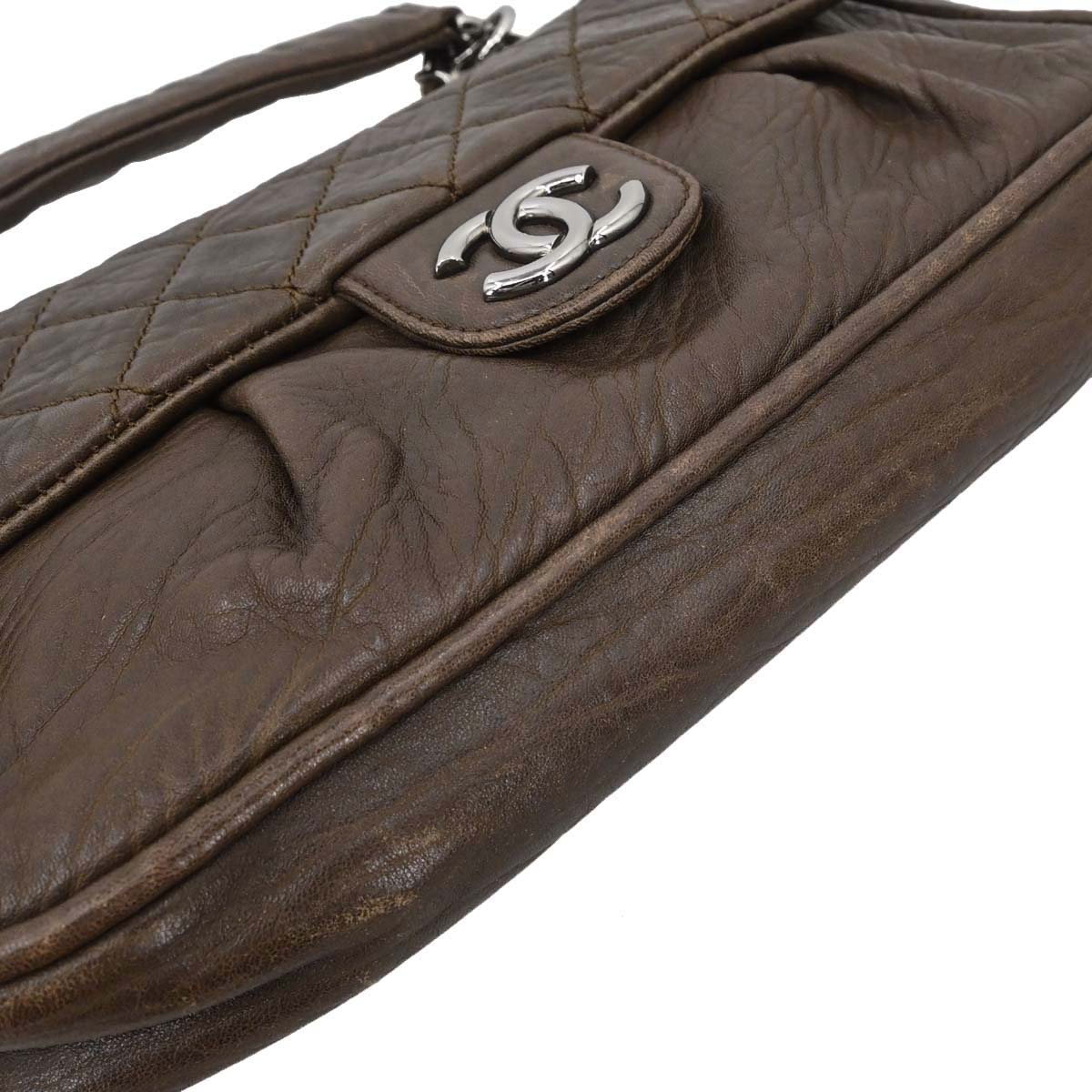 Chanel Brown Lambskin Lady Braid Handbag