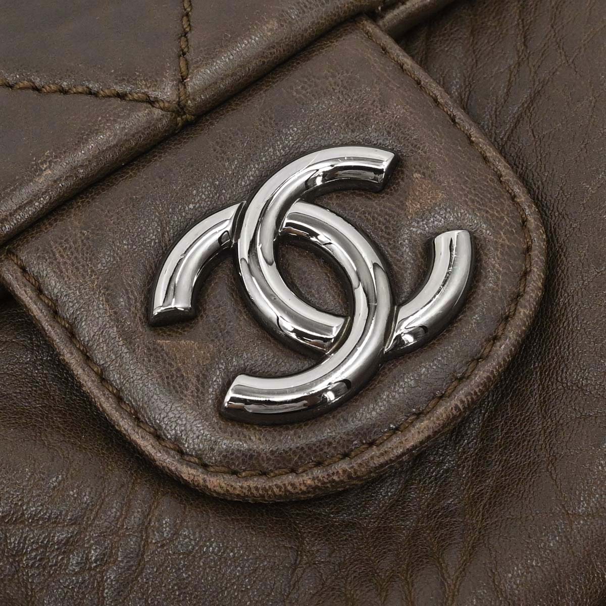 Chanel Brown Lambskin Lady Braid Handbag